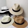 Wholesale Men's Panama Straw Fedora Beach Sun Hats