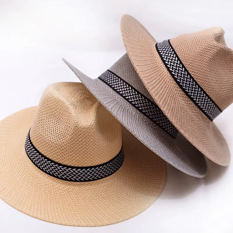 Wholesale Custom Logo Breathable Panama Straw Sun Hats