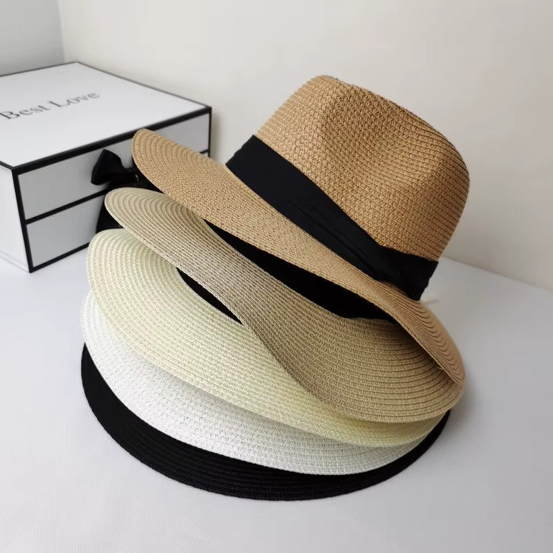 Wholesale Men's Panama Straw Fedora Beach Sun Hats