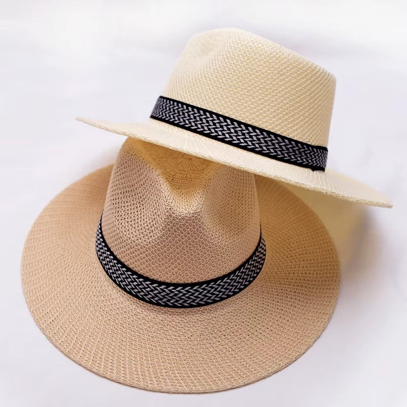 Wholesale Custom Logo Breathable Panama Straw Sun Hats
