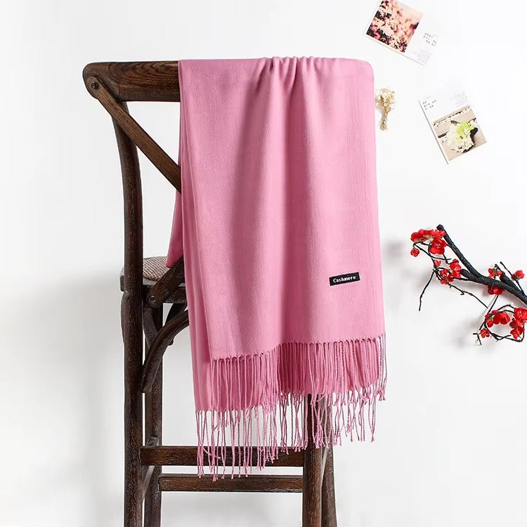 Bulk Custom Logo Women's Wool Cashmere Pashmina Scarves