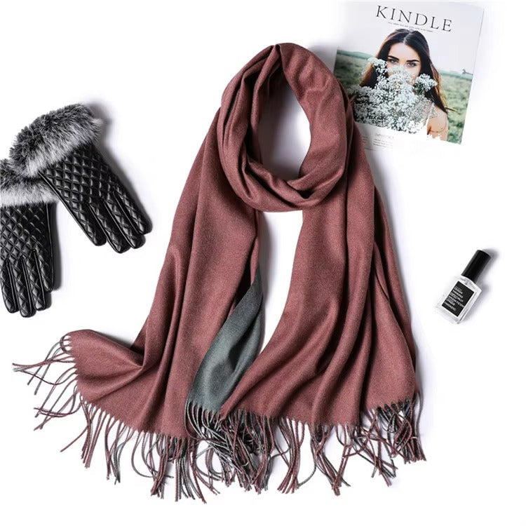 High-Quality Double-Sided Women's Cashmere Scarves