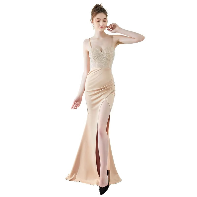 Sexy Sleeveless Backless Trumpet/Mermaid Chiffon Evening Dress