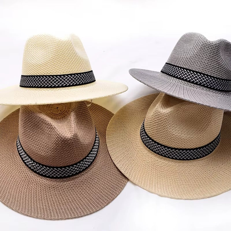 Wholesale Custom Logo Breathable Panama Straw Sun Hats