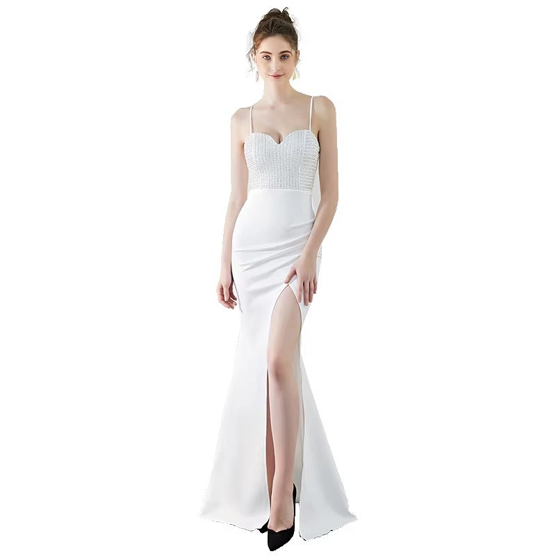Sexy Sleeveless Backless Trumpet/Mermaid Chiffon Evening Dress