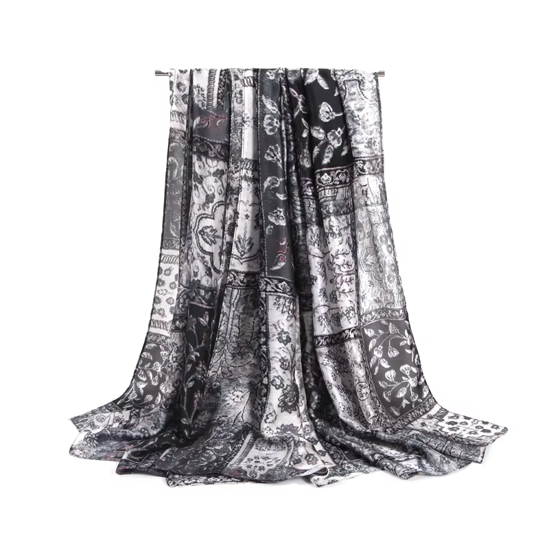 Bulk 180*90cm Ladies Printed Silk Scarves