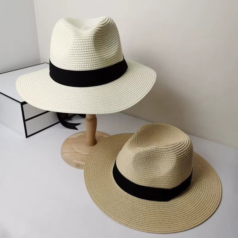 Wholesale Men's Panama Straw Fedora Beach Sun Hats