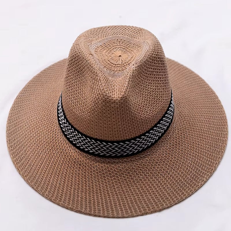 Wholesale Custom Logo Breathable Panama Straw Sun Hats