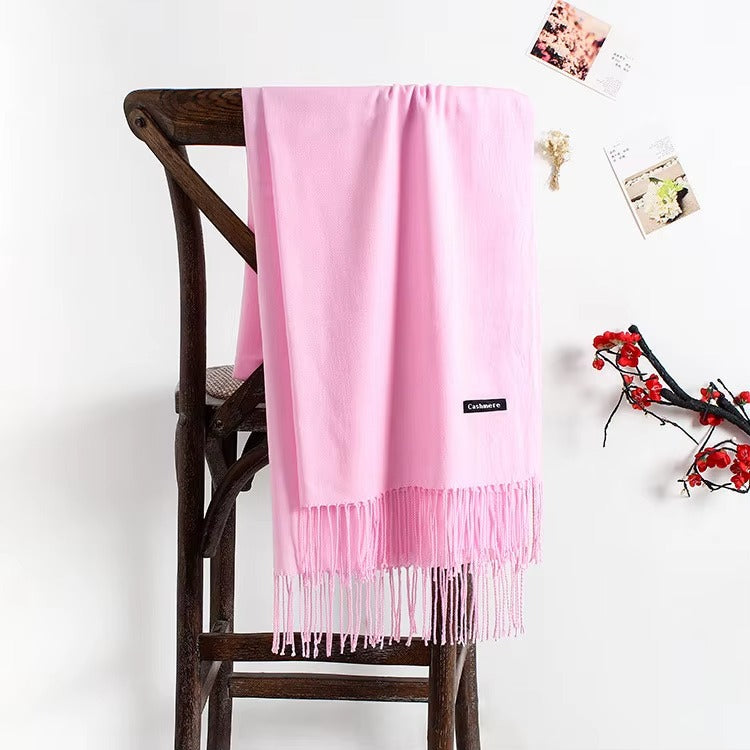 Bulk Custom Logo Women's Wool Cashmere Pashmina Scarves