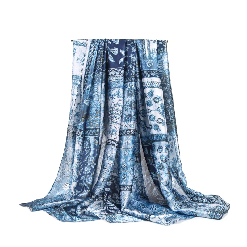 Bulk 180*90cm Ladies Printed Silk Scarves