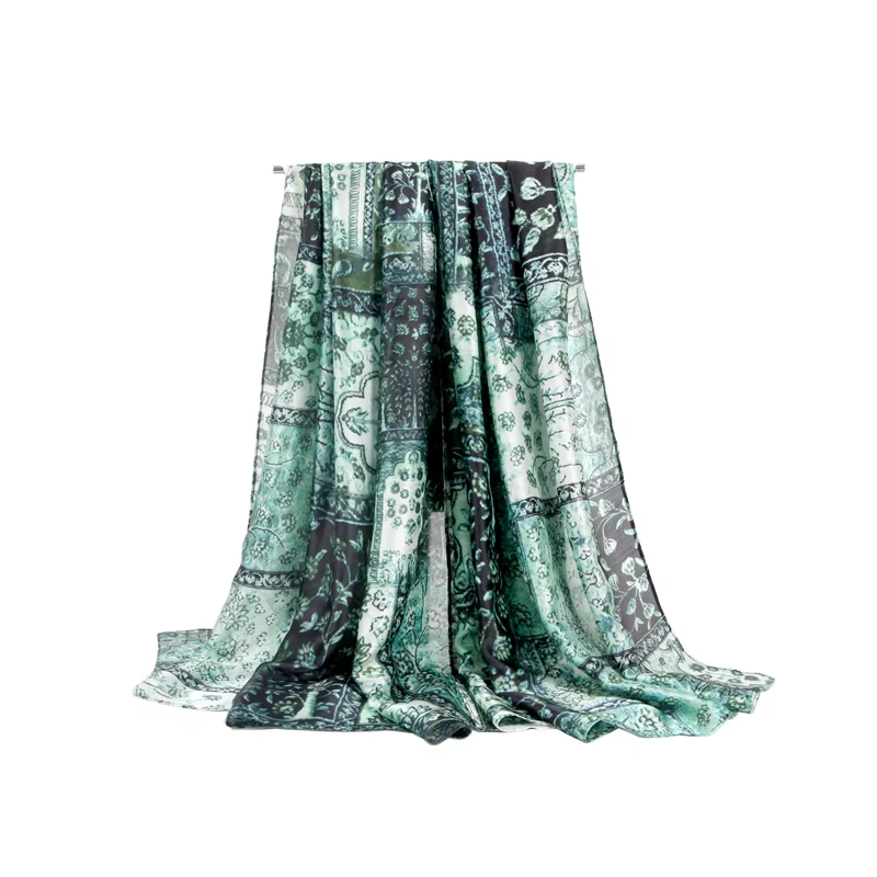 Bulk 180*90cm Ladies Printed Silk Scarves